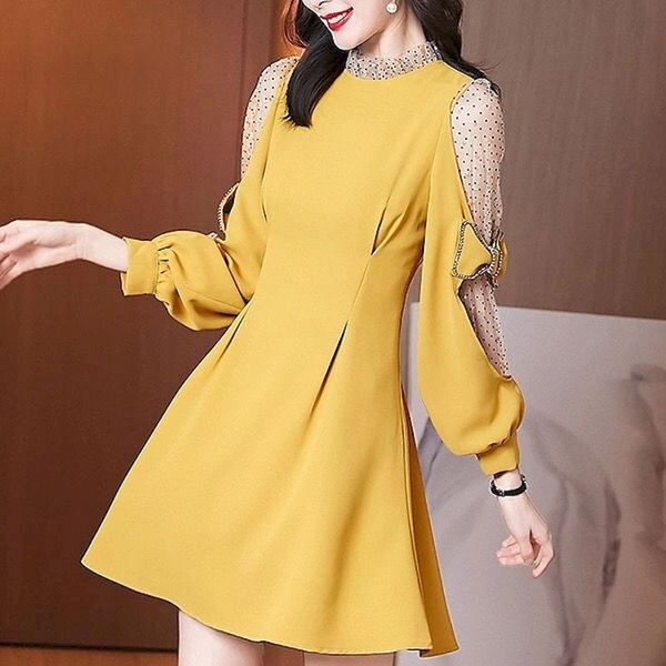 casual dresses spring summer women korean veil lantern sleeve solid color bowknot diamond a-line skirt hrag, Black;gray
casual dresses spring summer women korean veil lantern sleeve solid color bowknot diamond a-line skirt hrag, Black;gray