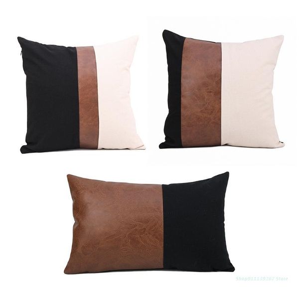 pillow case c5ad nordic modern contrast color linen lumbar throw faux leather accent patchwork farmhouse cushion cover
pillow case c5ad nordic modern contrast color linen lumbar throw faux leather accent patchwork farmhouse cushion cover