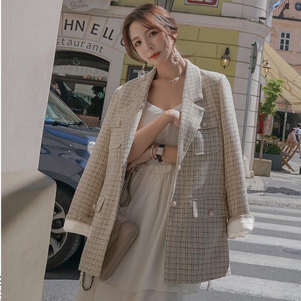 women's jackets tweed apricot plaid jacket autumn / winter casual long sleeve business ladies one piece coat, Black;brown
women's jackets tweed apricot plaid jacket autumn / winter casual long sleeve business ladies one piece coat, Black;brown