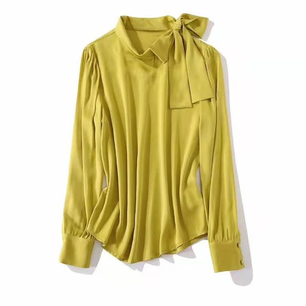 women's blouses & shirts european and american women's clothing the spring long - sleeved bow collar in solid color fashion silk s, White
women's blouses & shirts european and american women's clothing the spring long - sleeved bow collar in solid color fashion silk s, White