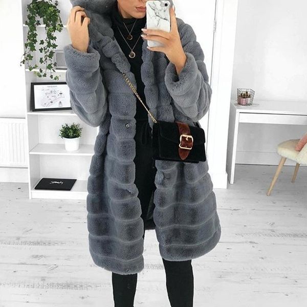 women's fur & faux thick hooded warm coat long sleeve furry jacket winter fashion women outerwear overcoat plus size, Black
women's fur & faux thick hooded warm coat long sleeve furry jacket winter fashion women outerwear overcoat plus size, Black