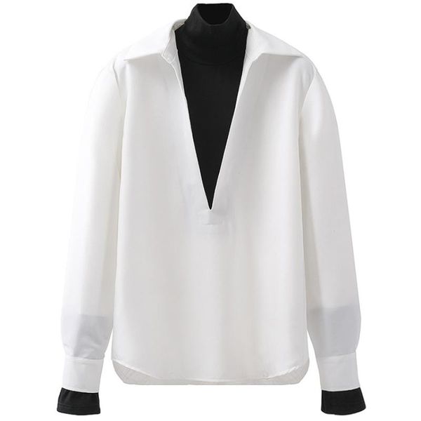 women's blouses & shirts korean style white shirt 2021spring loose fit slimming design sense niche fake two-piece top
women's blouses & shirts korean style white shirt 2021spring loose fit slimming design sense niche fake two-piece top