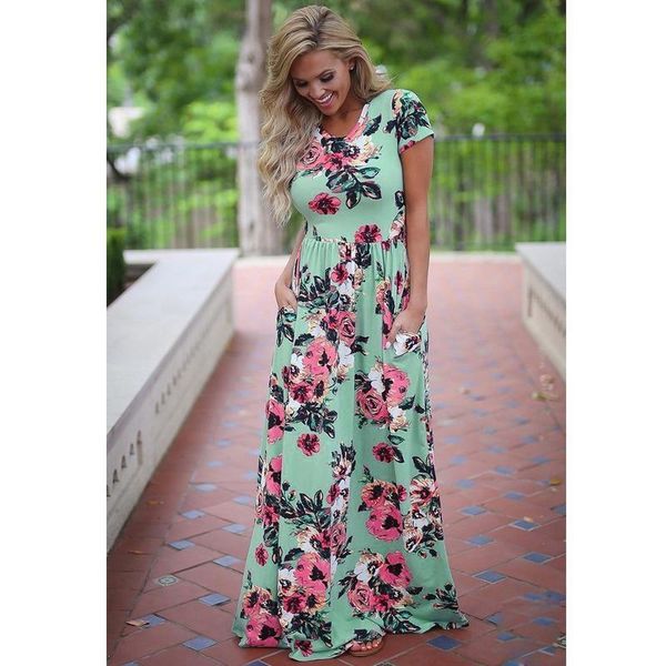 women dresses long maxi dress floor length summer floral print boho beach short sleeve evening party tunic vestidos plus size, Black;gray
women dresses long maxi dress floor length summer floral print boho beach short sleeve evening party tunic vestidos plus size, Black;gray