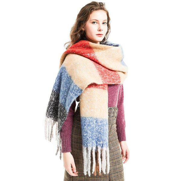 scarves 2021 winter women's warm plaid scarf shawl ladies wool pashmina female blanket tassels stole wraps foulard femme, Blue;gray
scarves 2021 winter women's warm plaid scarf shawl ladies wool pashmina female blanket tassels stole wraps foulard femme, Blue;gray