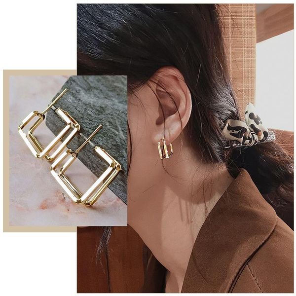 hoop & huggie trendy double geometric square earrings for women, gold tone metal irregular magic cube ear clip, female party jewelry, Golden;silver
hoop & huggie trendy double geometric square earrings for women, gold tone metal irregular magic cube ear clip, female party jewelry, Golden;silver