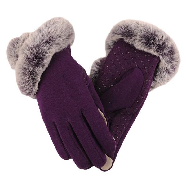 five fingers gloves visnxgi winter warm faux fur wrist touched screen women cashmere wool knit mittens fashion stretch black guantes, Blue;gray
five fingers gloves visnxgi winter warm faux fur wrist touched screen women cashmere wool knit mittens fashion stretch black guantes, Blue;gray