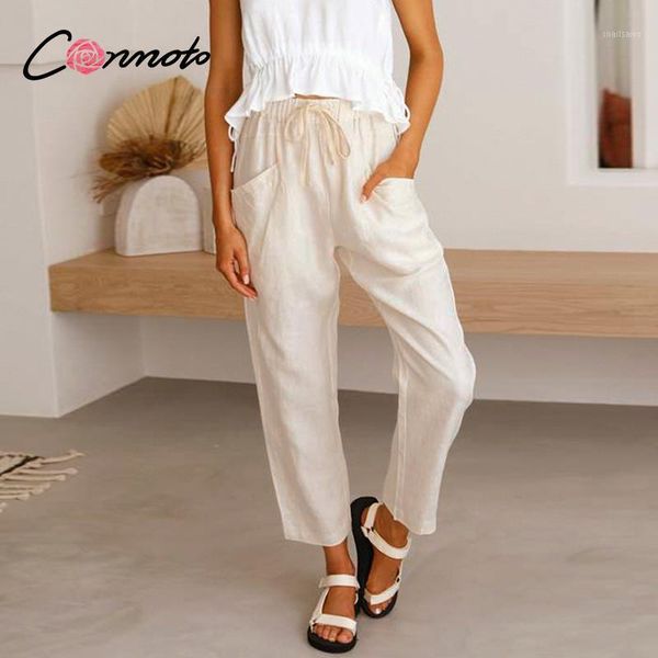 women's pants & capris conmoto solid cotton linen trousers casual holiday style summer light apricot elegant lace-up female, Black;white
women's pants & capris conmoto solid cotton linen trousers casual holiday style summer light apricot elegant lace-up female, Black;white