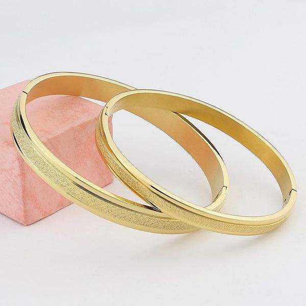 bangle fashion stainless steel jewelry milled sand for woman man bracelet party gift wholesale, Black
bangle fashion stainless steel jewelry milled sand for woman man bracelet party gift wholesale, Black