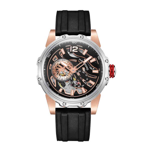 hanboro men watch luxury automatic watches waterproof luminous mechanical watch hollow out dial rubber band fashion watch man, Slivery;brown
hanboro men watch luxury automatic watches waterproof luminous mechanical watch hollow out dial rubber band fashion watch man, Slivery;brown