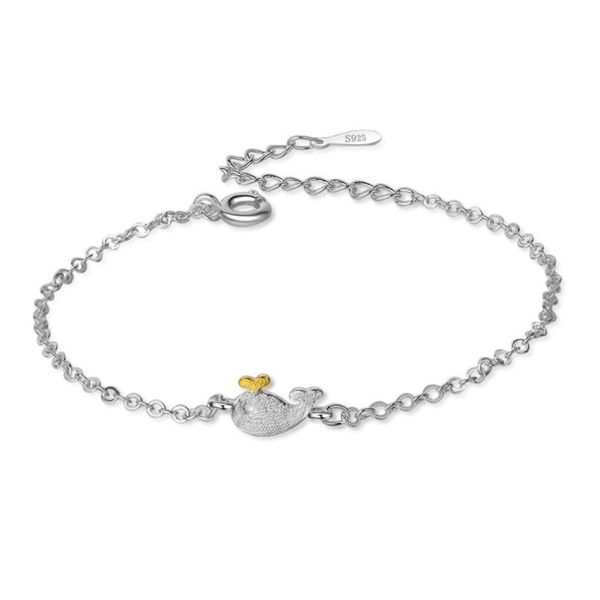 link, chain cute little whale dolphin bracelets for women trend creative 925 sterling silver pendientes jewelry gift brincos sab12, Black
link, chain cute little whale dolphin bracelets for women trend creative 925 sterling silver pendientes jewelry gift brincos sab12, Black