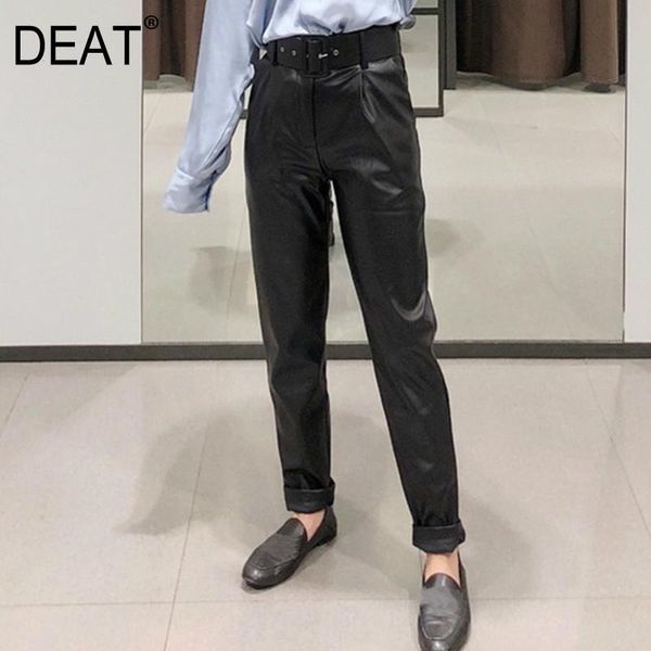 autumn and winter fashion casual high waist slim legged pu leather harun thick belt long pants women sg386 women's & capris, Black;white
autumn and winter fashion casual high waist slim legged pu leather harun thick belt long pants women sg386 women's & capris, Black;white