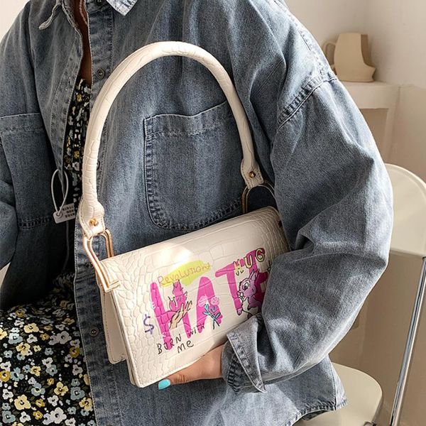 evening bags stone pattern cartoon print baguette women's bag pu leather underarm shoulder ladies design handbags tote 2021
evening bags stone pattern cartoon print baguette women's bag pu leather underarm shoulder ladies design handbags tote 2021