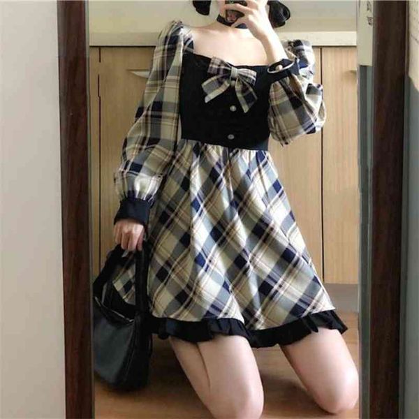 gothic lolita dress women plaid kawaii bow party mini ruffles vintage japan korean sweet women's autumn 210519, Black;gray
gothic lolita dress women plaid kawaii bow party mini ruffles vintage japan korean sweet women's autumn 210519, Black;gray
