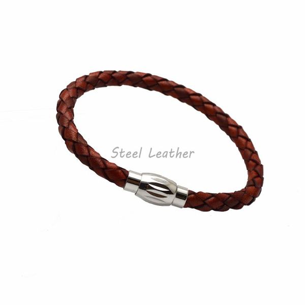 charm bracelets 5pcs/lot custom logo classic style men leather bracelet simple stainless steel button neutral accessories hand-woven jewelry, Golden;silver
charm bracelets 5pcs/lot custom logo classic style men leather bracelet simple stainless steel button neutral accessories hand-woven jewelry, Golden;silver