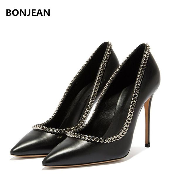 dress shoes bonjean black color women metal chain woman shoe pointed toe slip on stiletto lady brand star runway chaussures femmes
dress shoes bonjean black color women metal chain woman shoe pointed toe slip on stiletto lady brand star runway chaussures femmes