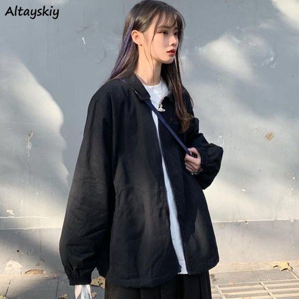 women's jackets basic women solid all-match casual loose spring outerwear embroidery black daily female trendy clothing college, Black;brown
women's jackets basic women solid all-match casual loose spring outerwear embroidery black daily female trendy clothing college, Black;brown