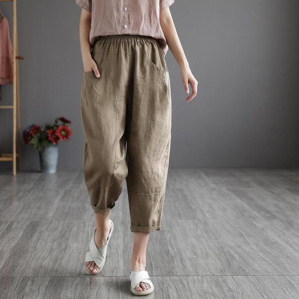 women's pants & capris 2021 autumn elastic high waist thin literary retro harem simple solid color casual women cropped, Black;white
women's pants & capris 2021 autumn elastic high waist thin literary retro harem simple solid color casual women cropped, Black;white
