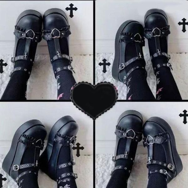 dress shoes female lolita cute mary janes pumps platform wedges heels women's gothic high sweet cosplay punk o1e4, Black
dress shoes female lolita cute mary janes pumps platform wedges heels women's gothic high sweet cosplay punk o1e4, Black