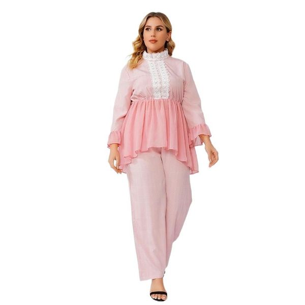 plus size tracksuits pants sets big woman outfit of two fashion pieces for women elegant summer pant suits chiffon lace clothing, Black
plus size tracksuits pants sets big woman outfit of two fashion pieces for women elegant summer pant suits chiffon lace clothing, Black