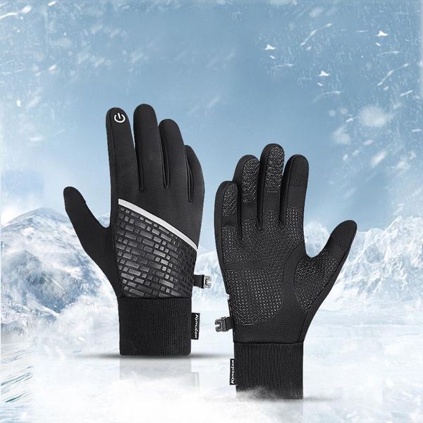 cycling gloves outdoor sports running full-finger windproof waterproof and warm touch screen non-slip, Black
cycling gloves outdoor sports running full-finger windproof waterproof and warm touch screen non-slip, Black