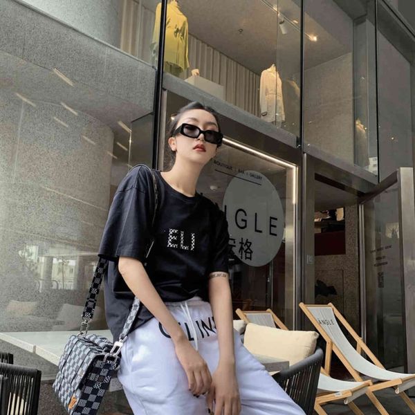 sal2021 summer new willow nail letter short sleeve t-shirt men's and women's casual couple's, White
sal2021 summer new willow nail letter short sleeve t-shirt men's and women's casual couple's, White