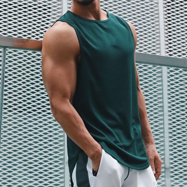 men' tank men vest sweatshirt solid color casual sleeveless o-neck polyester quick dry summer loose fitness sports tanks, White;black
men' tank men vest sweatshirt solid color casual sleeveless o-neck polyester quick dry summer loose fitness sports tanks, White;black