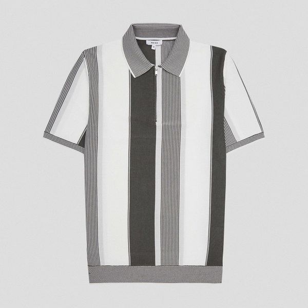temperament pattern men's zipper polo t shirt comfortable breathable fashionable cool daily travel work party, White;black 
temperament pattern men's zipper polo t shirt comfortable breathable fashionable cool daily travel work party, White;black