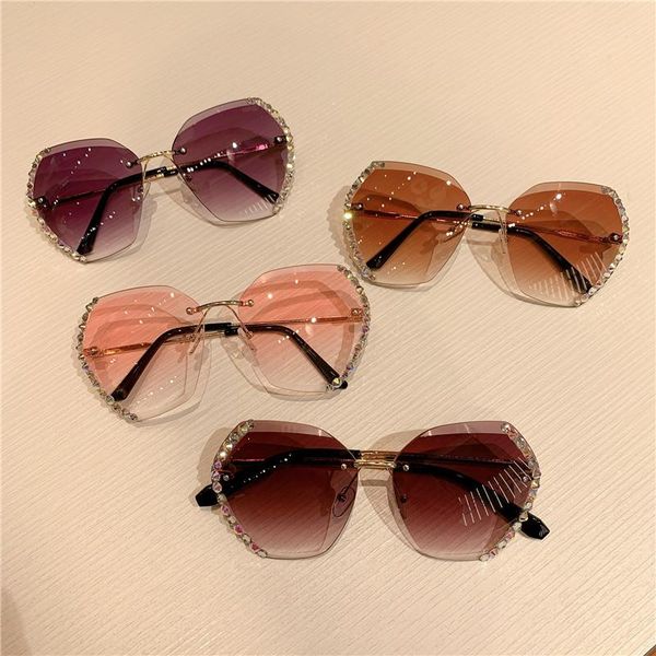 sunglasses vintage diamond rimless ladies metal gradient color shades sun glasses outdoor uv400 uv protection, White;black
sunglasses vintage diamond rimless ladies metal gradient color shades sun glasses outdoor uv400 uv protection, White;black