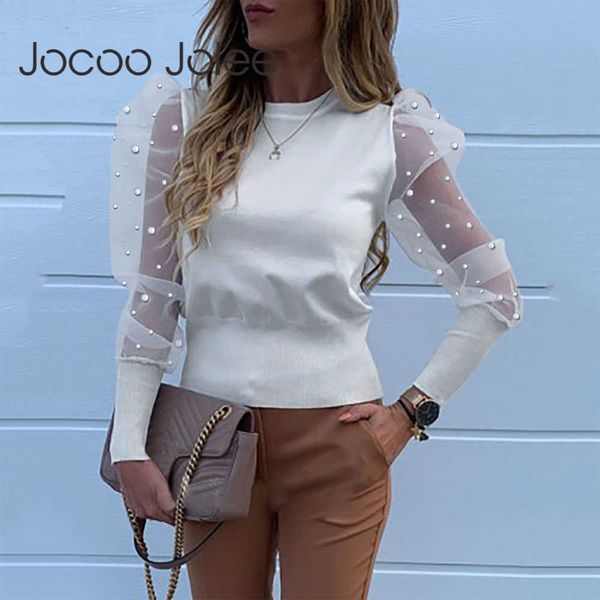 jocoo jolee women beading mesh blouse spring long sleeve solid pearl beaded design puff shirt casual elegant office 210619, White
jocoo jolee women beading mesh blouse spring long sleeve solid pearl beaded design puff shirt casual elegant office 210619, White