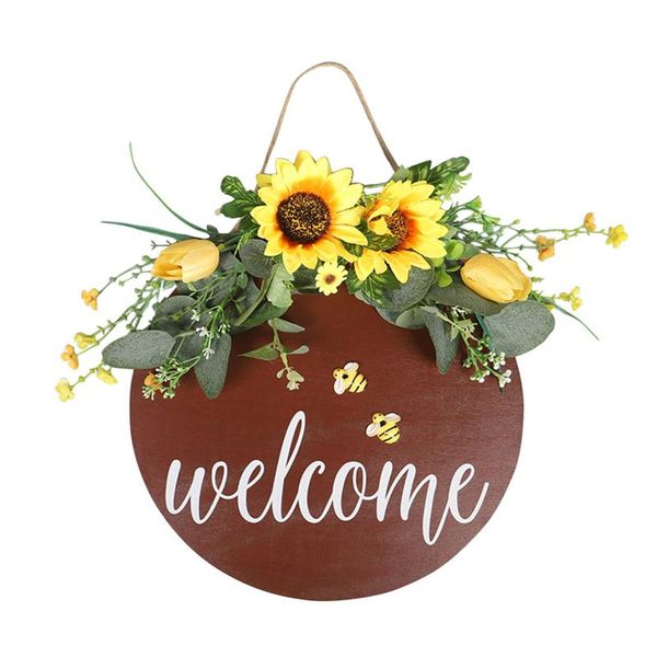 welcome wreath garland ornament simulation leaf sunflower wedding party sign decoration front door handmade hanging decor decorative flowers
welcome wreath garland ornament simulation leaf sunflower wedding party sign decoration front door handmade hanging decor decorative flowers