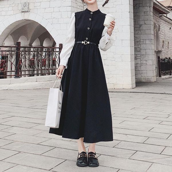 casual dresses korean fashion womens dress spring autumn 2021 temperament color contrast splicing long sleeve women, Black;gray
casual dresses korean fashion womens dress spring autumn 2021 temperament color contrast splicing long sleeve women, Black;gray