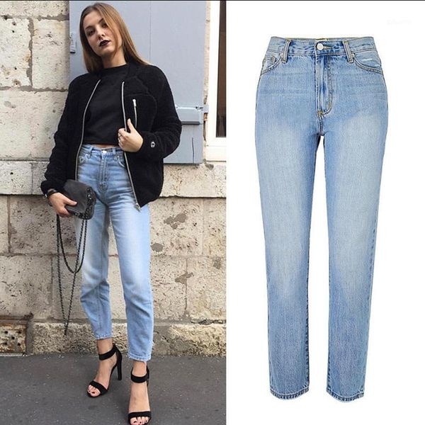 european america streetwear women cotton denim jeans straight ladies high waist ankle length pants light blue trousers 81 women's
european america streetwear women cotton denim jeans straight ladies high waist ankle length pants light blue trousers 81 women's