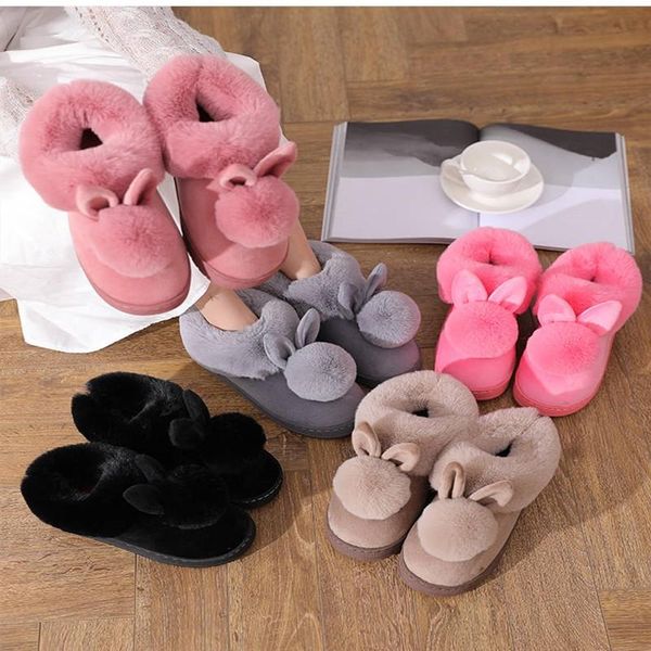 autumn winter cotton slippers fur warm thick bottom indoor shoes women cute fluffy ear bulb, Black
autumn winter cotton slippers fur warm thick bottom indoor shoes women cute fluffy ear bulb, Black