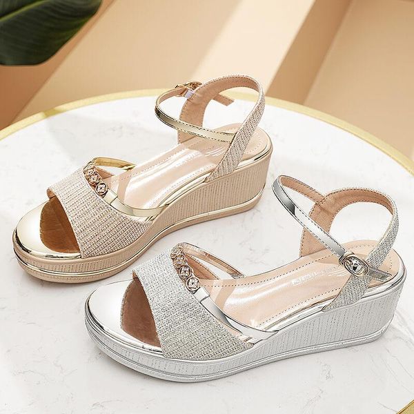 fashion women open toe thick bottom wedge sandals ladies chunky platform shoes, Black
fashion women open toe thick bottom wedge sandals ladies chunky platform shoes, Black