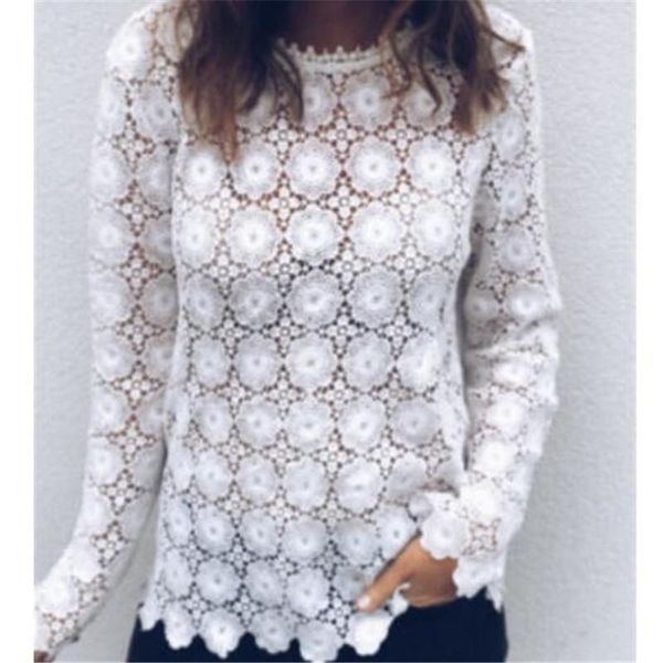 women fashion lace o-neck blouses long sleeve patchwork slim blouse ladies casual women's & shirts, White
women fashion lace o-neck blouses long sleeve patchwork slim blouse ladies casual women's & shirts, White