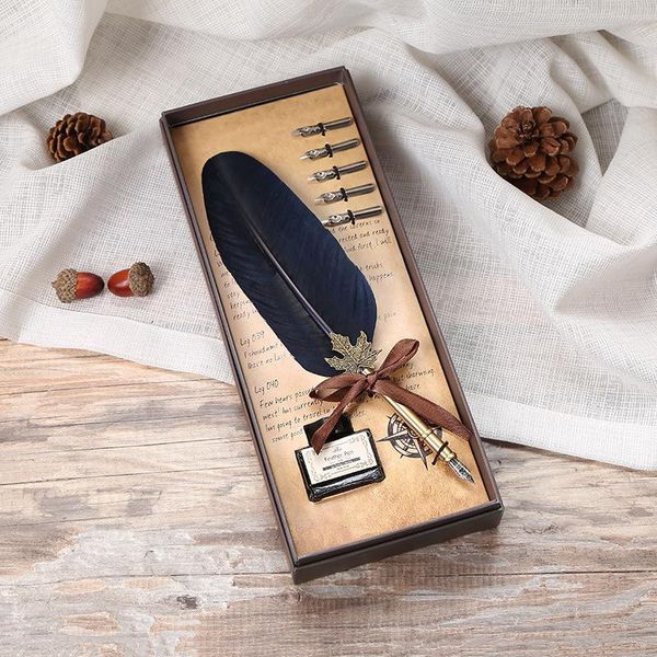 fountain pens pen feather exquisite gift box with five nibs, stand, stamp, wax,ink bottle wj-xxwj340-
fountain pens pen feather exquisite gift box with five nibs, stand, stamp, wax,ink bottle wj-xxwj340-