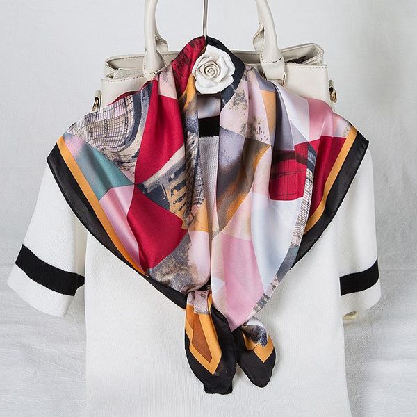 scarves colorblock diamond silk scarf for ladies color printed satin bandana neckerchief handkerchief bag fahsion neck hair scarfs, Blue;gray 
scarves colorblock diamond silk scarf for ladies color printed satin bandana neckerchief handkerchief bag fahsion neck hair scarfs, Blue;gray