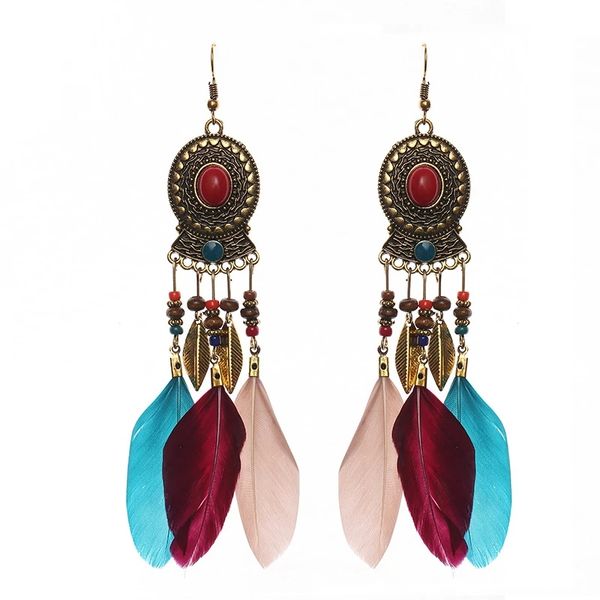 summer colorful long feather dangle earrings for women beach chain tassel drop earrings wedding bride jewelry oorbellen hangerss, Silver
summer colorful long feather dangle earrings for women beach chain tassel drop earrings wedding bride jewelry oorbellen hangerss, Silver