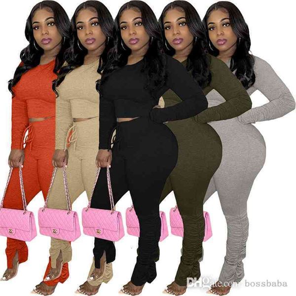 women's tracksuits autumn winter women sweatsuit set tracksuit designer two pieces outfits solid colour long sleeve pleated trousers la, Gray
women's tracksuits autumn winter women sweatsuit set tracksuit designer two pieces outfits solid colour long sleeve pleated trousers la, Gray