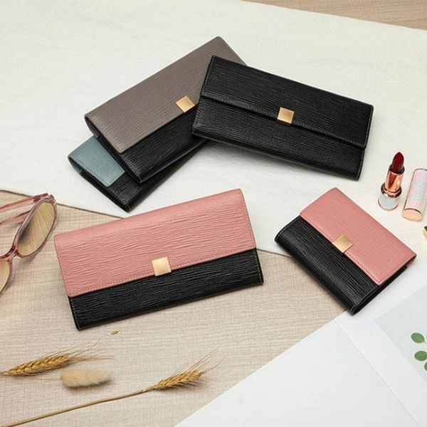 wallets fashion genuine leather female clutch bag designer folding wallet coin purse latest phone long lady handy card holder, Red;black 
wallets fashion genuine leather female clutch bag designer folding wallet coin purse latest phone long lady handy card holder, Red;black