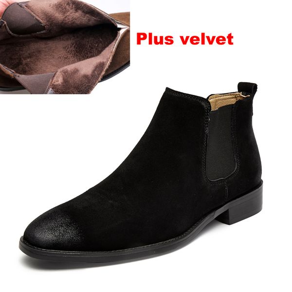 men boots suede leather ankle boot for men warm winter round toe flat comfortable shoe daily office vintage boots, Black
men boots suede leather ankle boot for men warm winter round toe flat comfortable shoe daily office vintage boots, Black