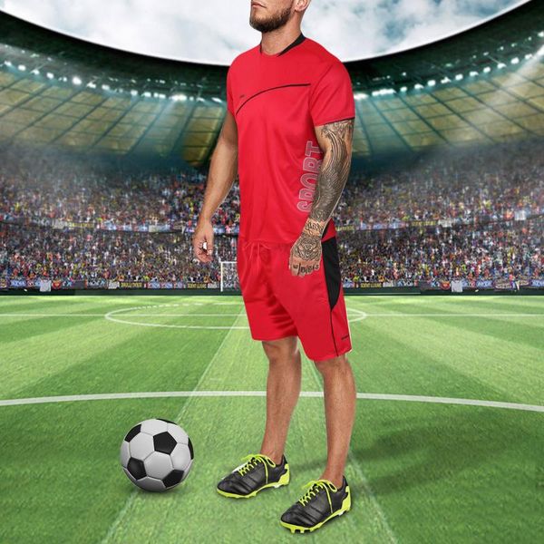 men's tracksuits 2021 european cup men thin breathable set short sleeve training jogger trackshorts 2 piece a5, Gray
men's tracksuits 2021 european cup men thin breathable set short sleeve training jogger trackshorts 2 piece a5, Gray