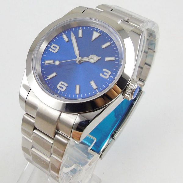 wristwatches 36mm tandorio miyota 8215 movement men's watch blue dial sapphire glass date steel bracelet, Slivery;brown
wristwatches 36mm tandorio miyota 8215 movement men's watch blue dial sapphire glass date steel bracelet, Slivery;brown