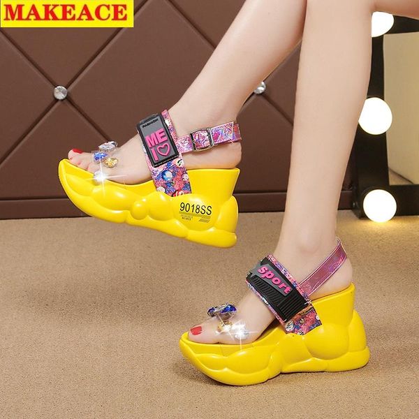sandals slope heel sandal female summer water diamond transparent inside heighten soft bottom slippers fashion women's shoes, Black
sandals slope heel sandal female summer water diamond transparent inside heighten soft bottom slippers fashion women's shoes, Black