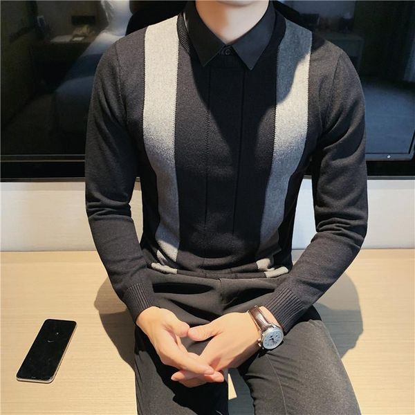 men's sweaters 2022 autumn winter men slim fit pullovers long sleeve casual striped sweater warm knitted clothing k10, White;black
men's sweaters 2022 autumn winter men slim fit pullovers long sleeve casual striped sweater warm knitted clothing k10, White;black