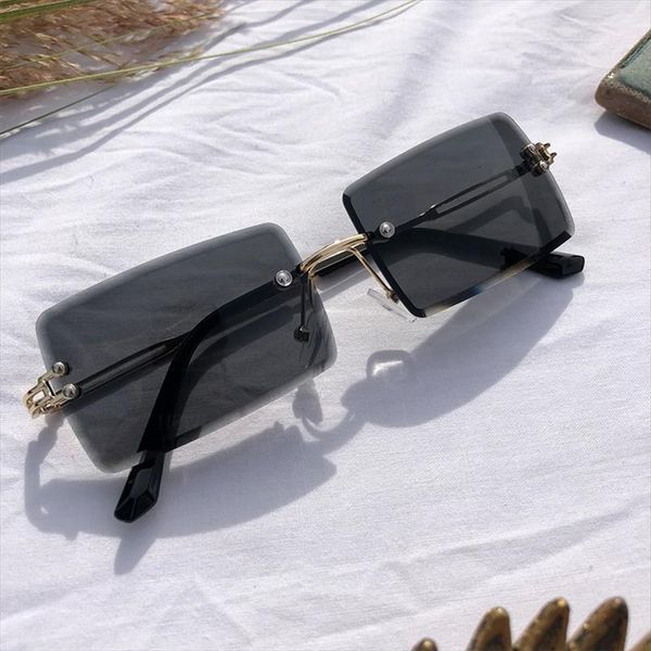 square rimless sunglasses women trendy small shades glasses woman summer style sun for female oculos, White;black
square rimless sunglasses women trendy small shades glasses woman summer style sun for female oculos, White;black