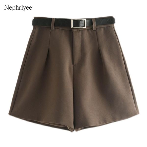 women's shorts 2021 casual fashion elegant wild with belt high waist summer autumn slim wide leg a-line sht163, White;black
women's shorts 2021 casual fashion elegant wild with belt high waist summer autumn slim wide leg a-line sht163, White;black