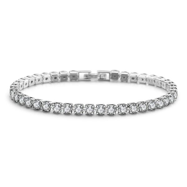 link, chain trendy fashion simple cute round white cubic zirconia silver bracelet bridal wedding women jewelry party gift, Black
link, chain trendy fashion simple cute round white cubic zirconia silver bracelet bridal wedding women jewelry party gift, Black