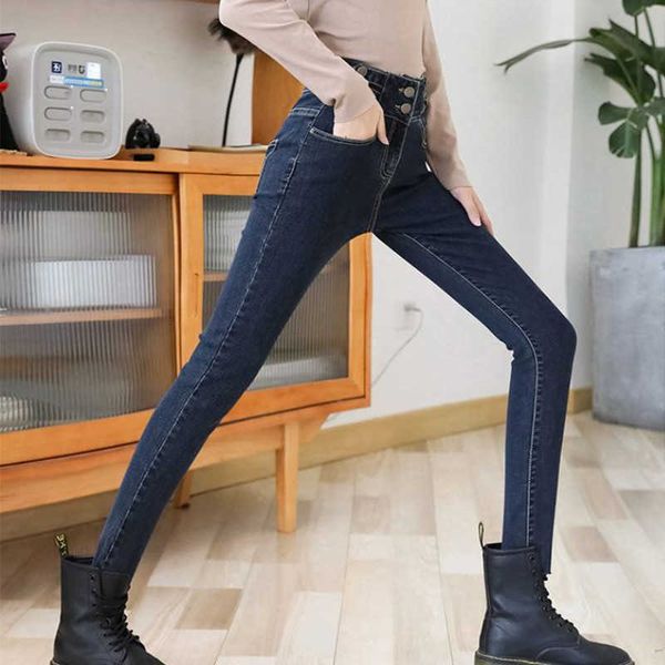 flagship brand store women's clothing 2021 autumn and winter high waist slim elastic calf, Blue
flagship brand store women's clothing 2021 autumn and winter high waist slim elastic calf, Blue
