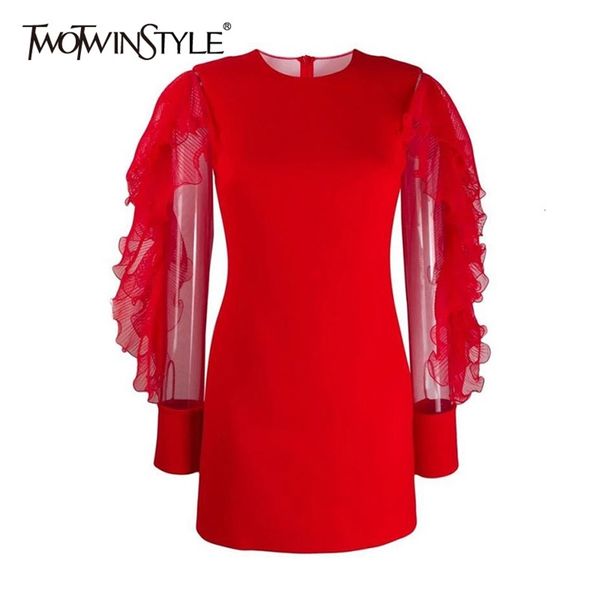 patchwork mesh ruffles dresses women o neck long sleeve high waist slim mini dress for female fashion clothing 210520, Black;gray
patchwork mesh ruffles dresses women o neck long sleeve high waist slim mini dress for female fashion clothing 210520, Black;gray